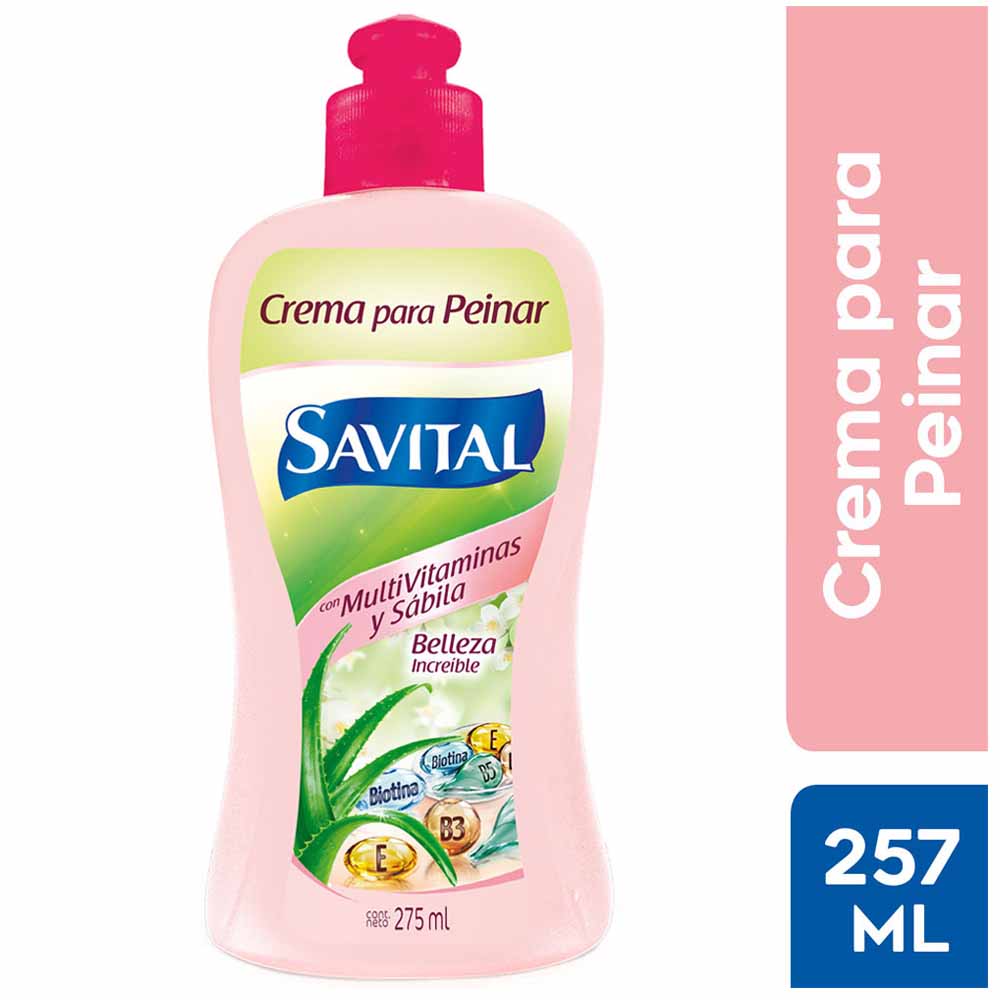 Crema para Peinar SAVITAL Multivitaminas & Sábila Frasco 275ml