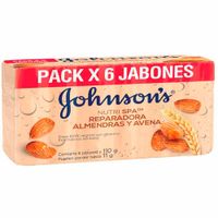 Jabón de Tocador JOHNSON'S Avena Barra 110g Paquete 6un
