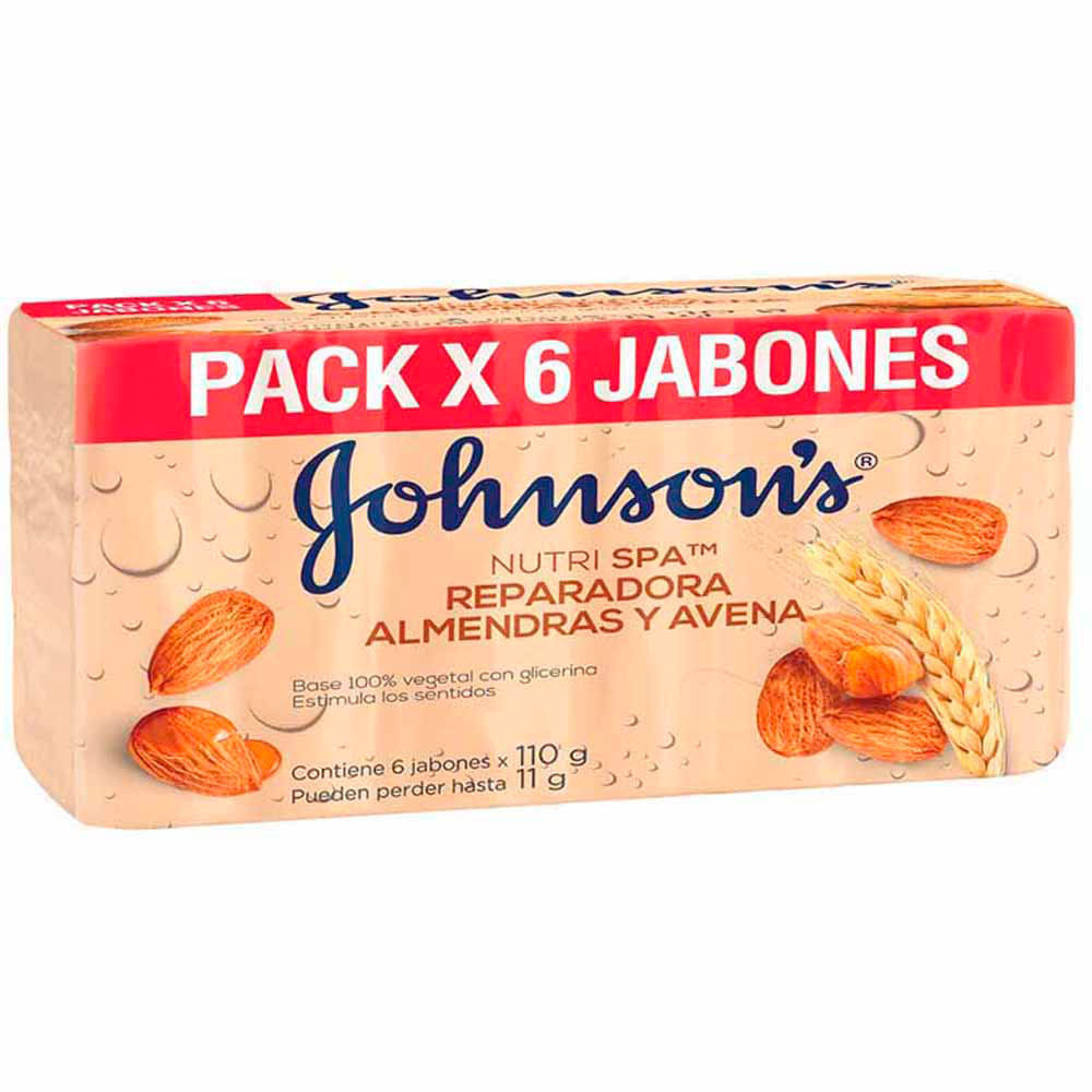 Jabón de Tocador JOHNSON'S Avena Barra 110g Paquete 6un
