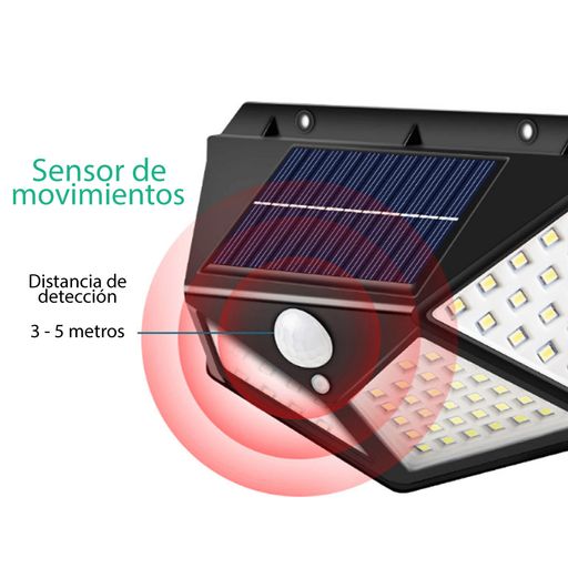 LÁMPARA 20 LED DE PARED EXTERIOR SOLAR SENSOR DE MOVIMIENTO