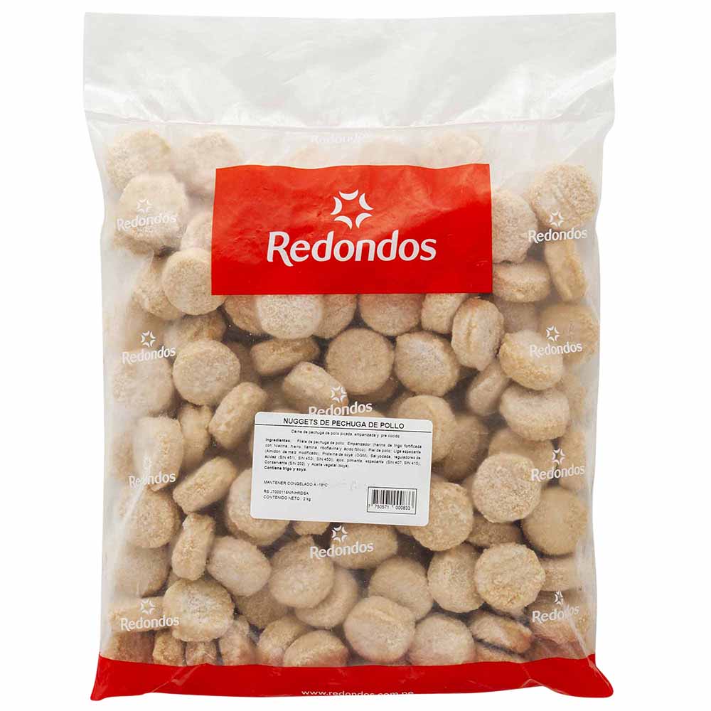 Nuggets Pecho de Pollo REDONDOS Bolsa 2kg