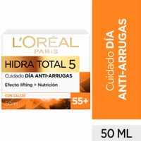 Crema Facial L'ORÉAL Hidra Total 5 Antiarrugas 55 años Frasco 50ml