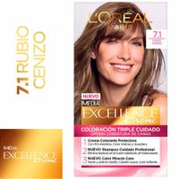 Tinte para Cabello EXCELLENCE Creme 7.1 Rubio Cenizo Caja 1un