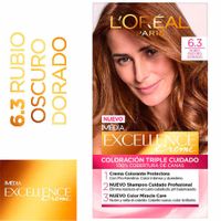 Tinte para Cabello EXCELLENCE Creme 6.3 Rubio Oscuro Dorado Caja 1un