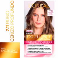 Tinte para Cabello EXCELLENCE Creme 7.11 Rubio Cenizo Profundo Caja 1un