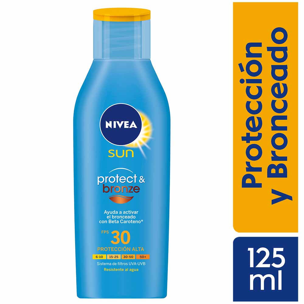 Protector Solar NIVEA Bronze Prolongado FPS 30 Frasco 125ml | plazaVea - Supermercado ingredientes de protector solar nivea