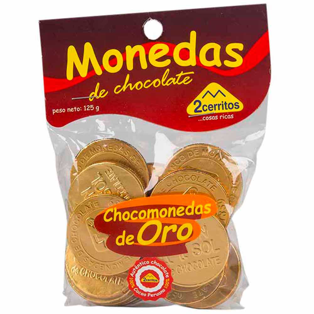 Chocolate 2 Cerritos Coco Monedas De Oro Bitter Bolsa 125g Plazavea Supermercado