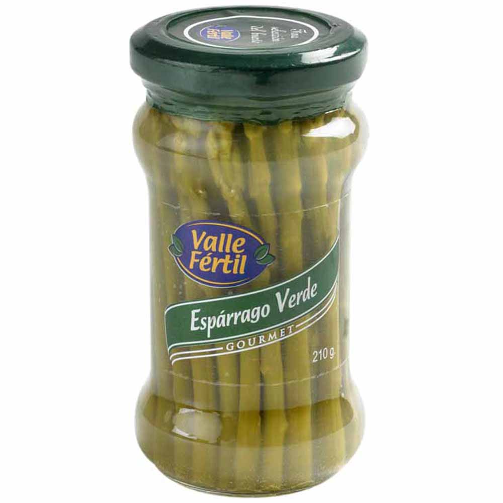 Conserva VALLE FERTIL Espárragos verdes Frasco 210Gr