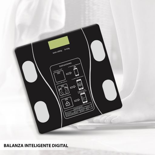 Balanza Digital Inteligente Negro GENERICO