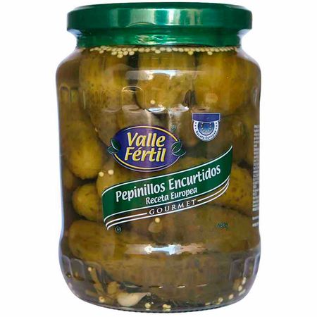 Pepinillos Encurtidos VALLE FERTIL Gourmet Receta Europea Frasco 680g |  plazaVea - Supermercado