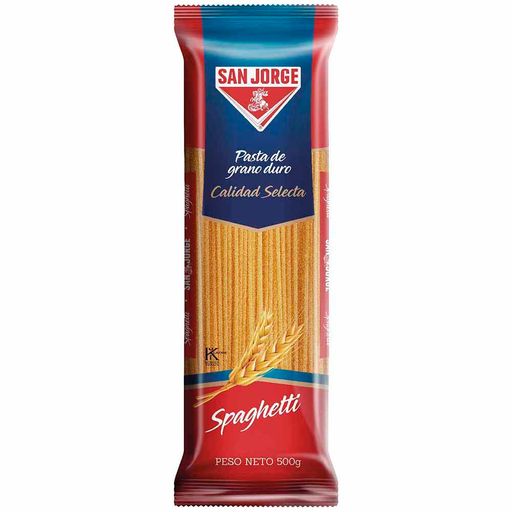 Tutor Amanecer Infectar Fideos Spaghetti SAN JORGE Bolsa 500g | plazaVea - Supermercado
