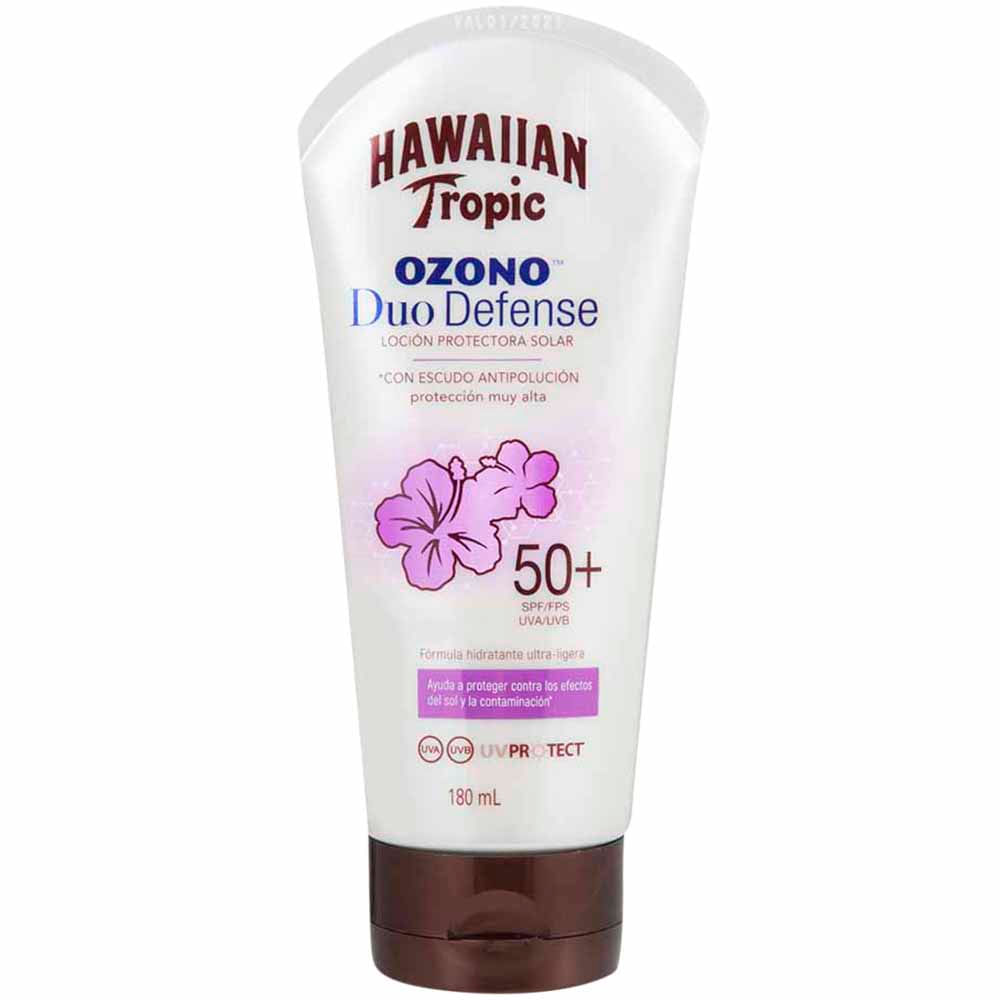 Bloqueador HAWAIIAN TROPIC Ozono Dúo Defense FPS 50 Tubo 180ml