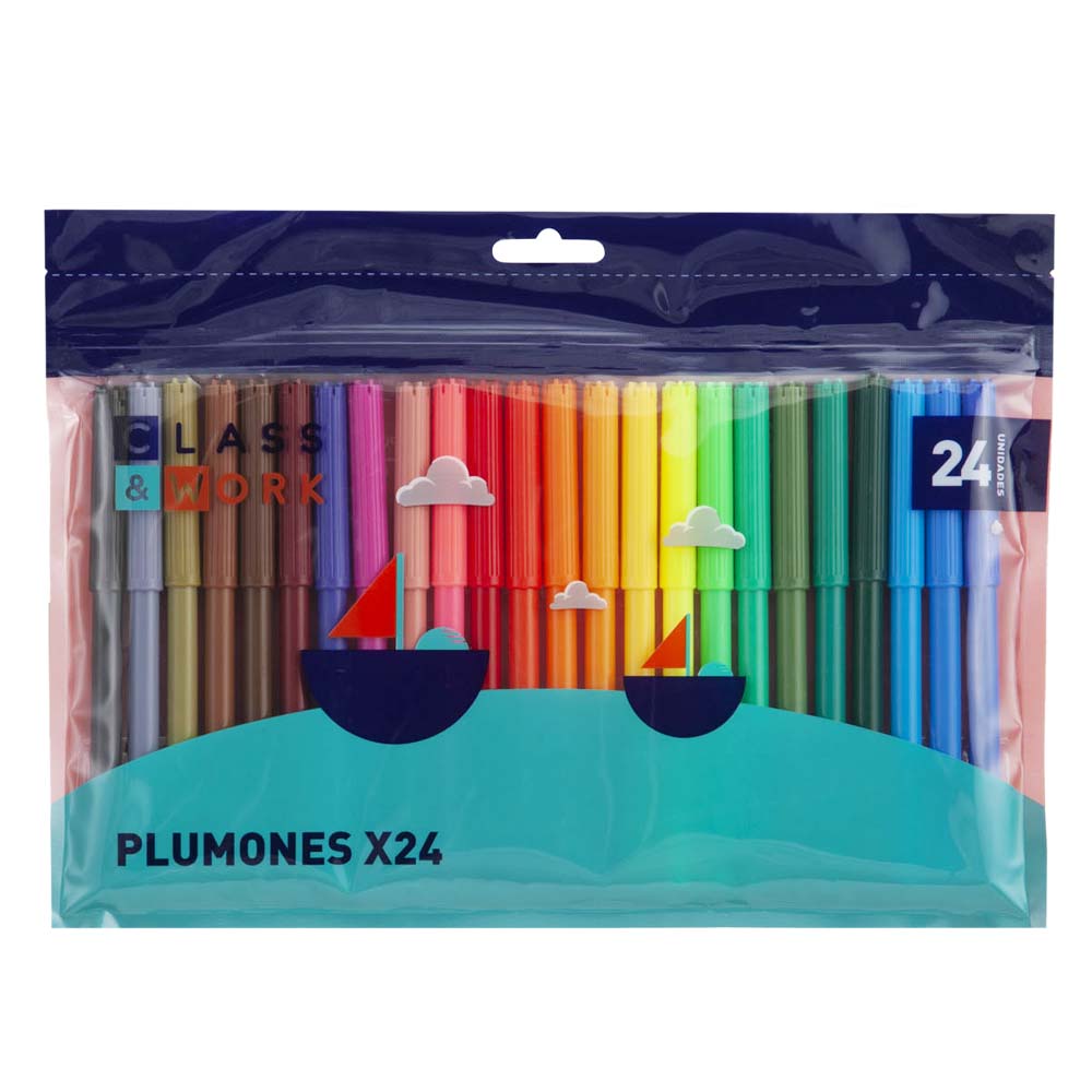 Plumones CLASS & WORK Estuche 24un