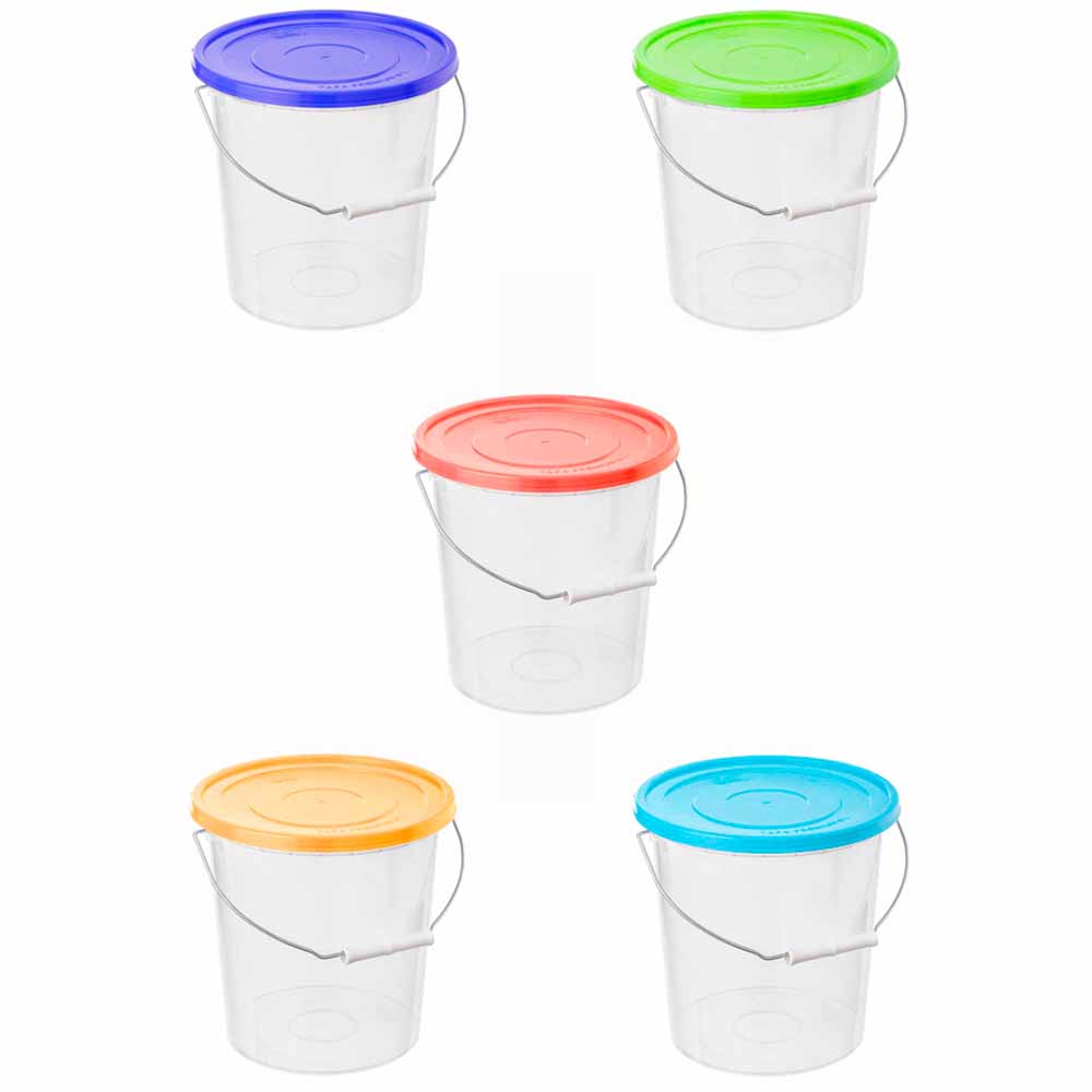 Balde REY Premium con Tapa y Asa de Metal 6L