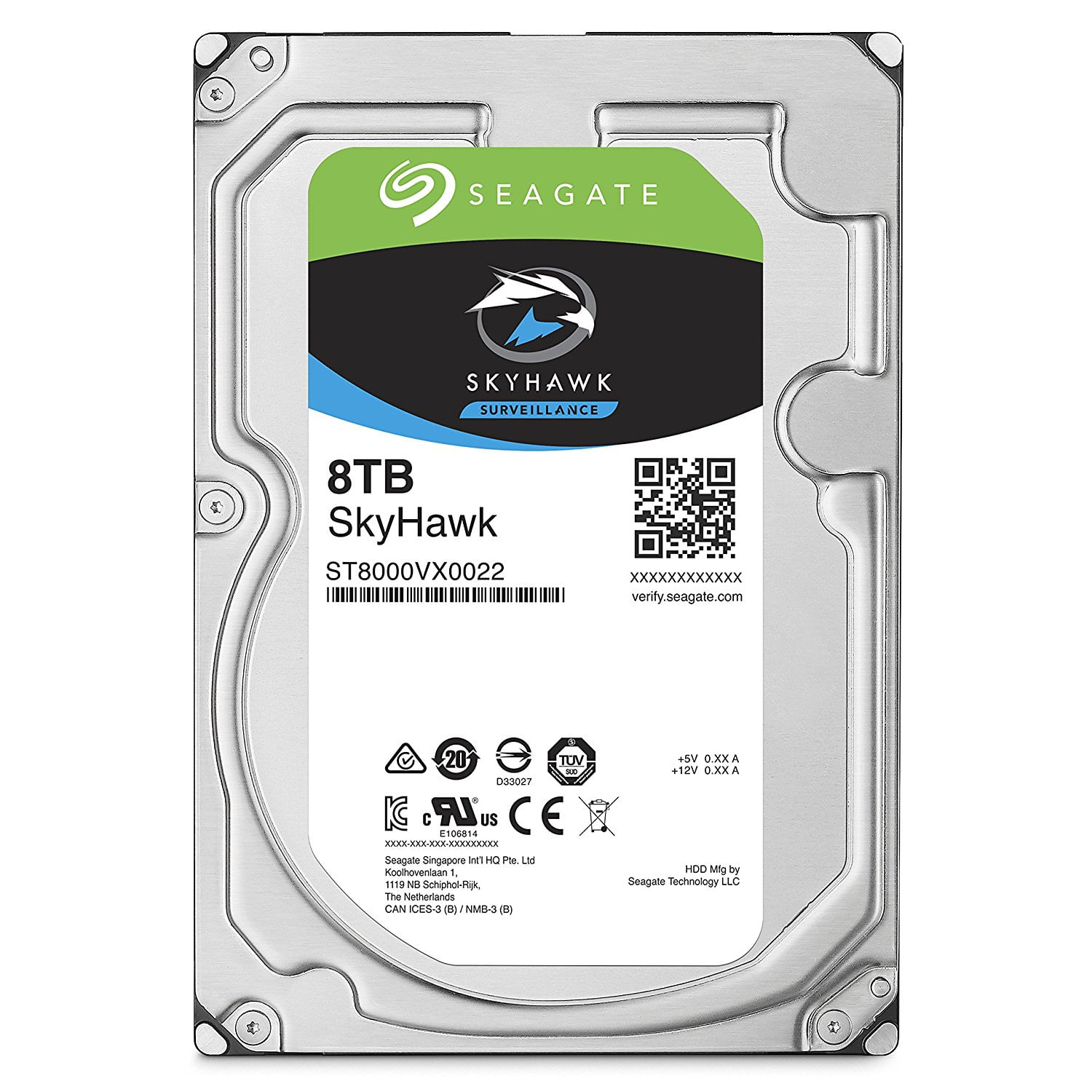 Disco Duro Seagate ST8000VX0022 8TB SkyHawk Surveillance HDD