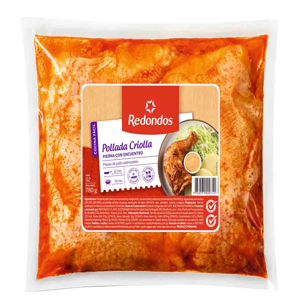Pollada Criolla REDONDOS Empaque 780g