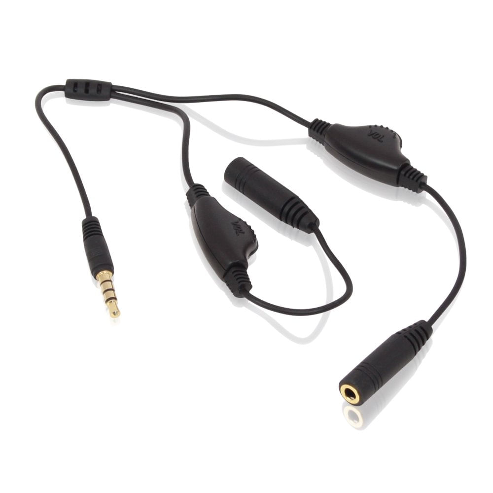 Cable Adaptador Jack 3.5mm Macho a 2 Jack 3.5mm Hembra Audífonos con