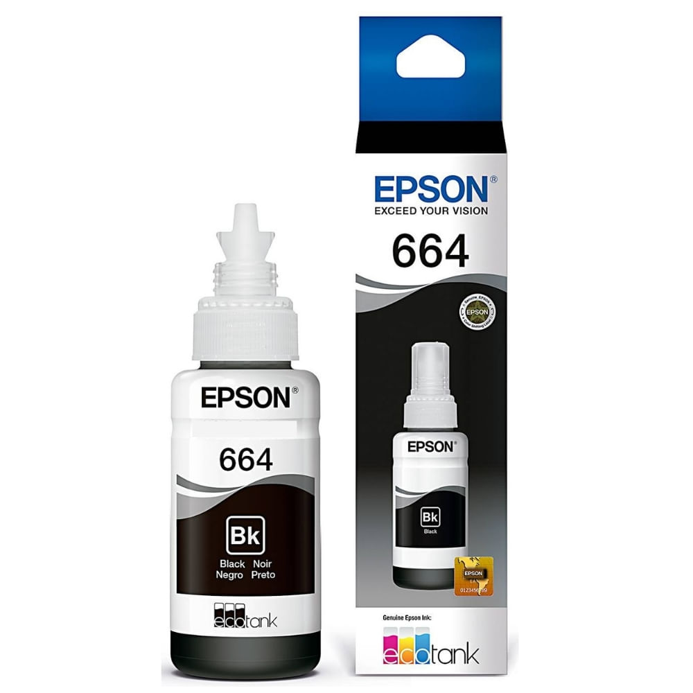 Botella De Tinta Epson 664 Negro 70ml Plazavea Supermercado 6911