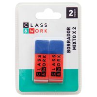 Borrador Doble CLASS&WORK Blíster 2un