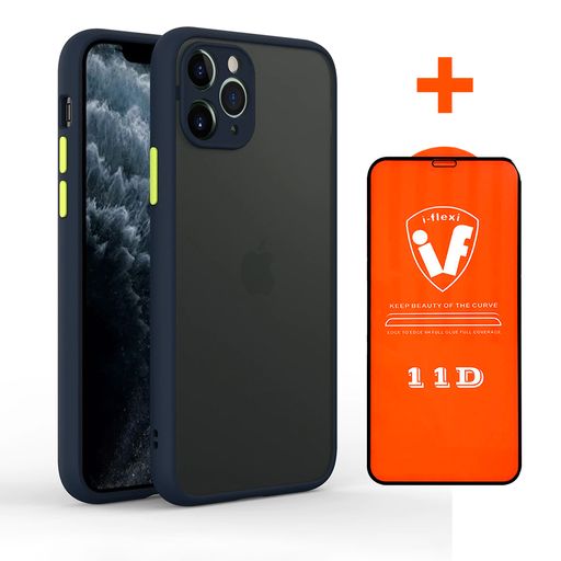 Combo Pack Cristal Templado Y Case Protector iPhone 11 Pro