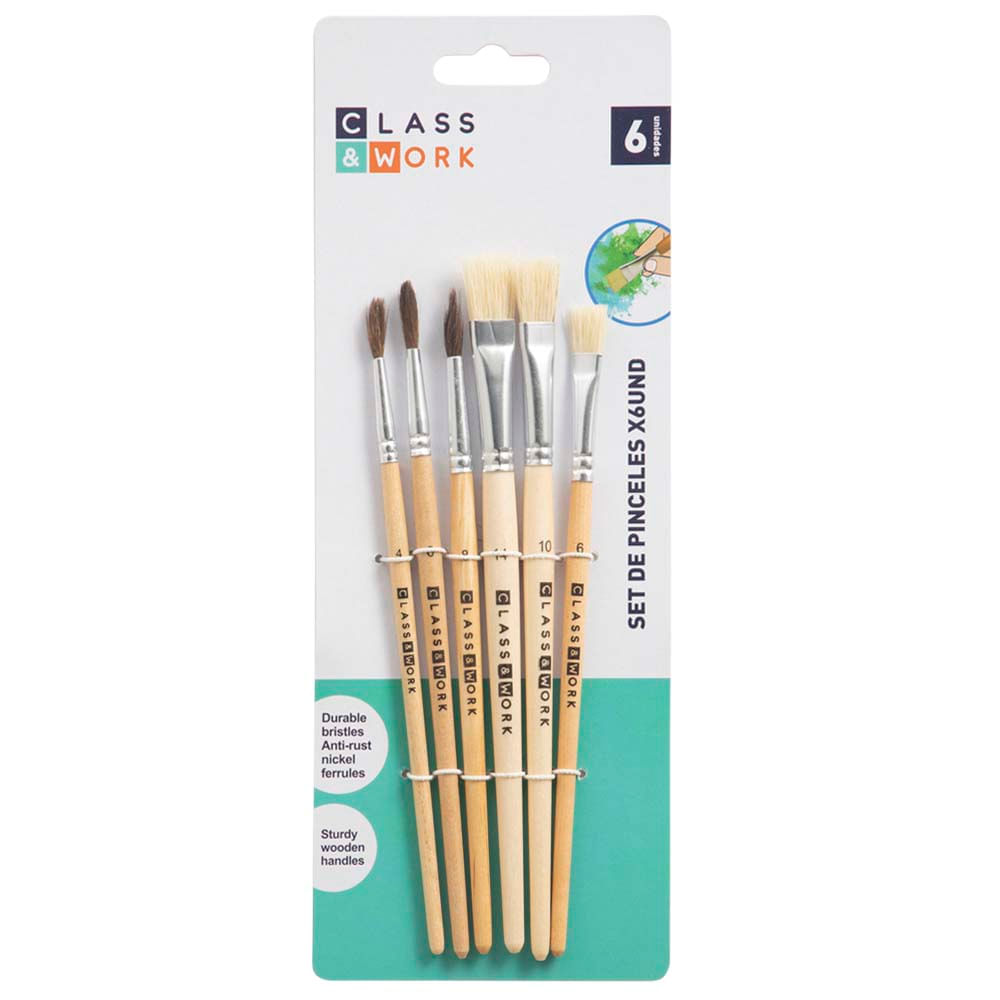 Pinceles Kids CLASS&WORK Blíster 6un