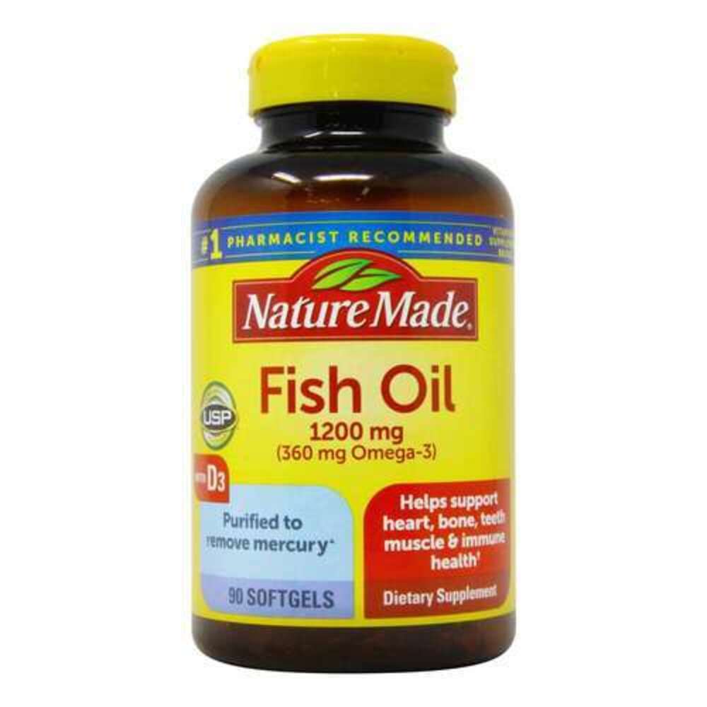 Fish Oil Nature Made 1000mg 90 Cápsulas Blandas 300mg Omega3