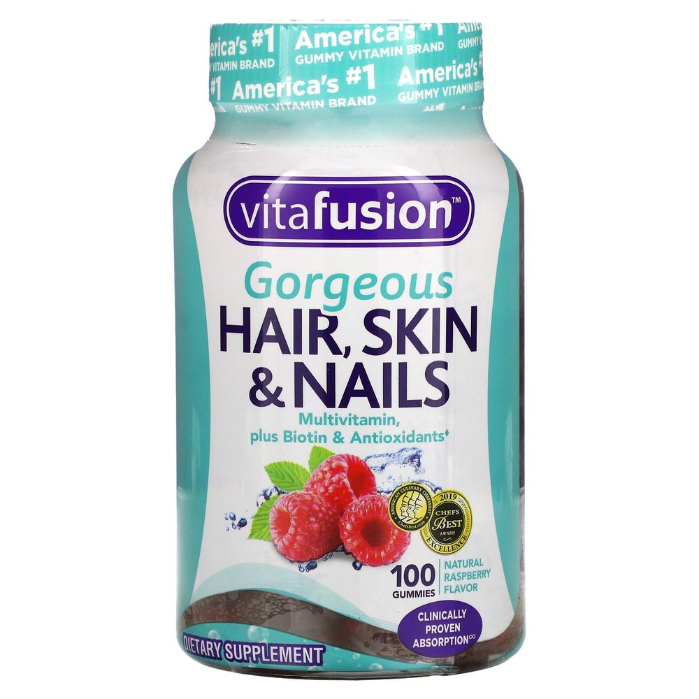 Hair Skin And Nails Vitafusion Gorgeous Multivitamínico 100 Gomitas Plazavea Supermercado 