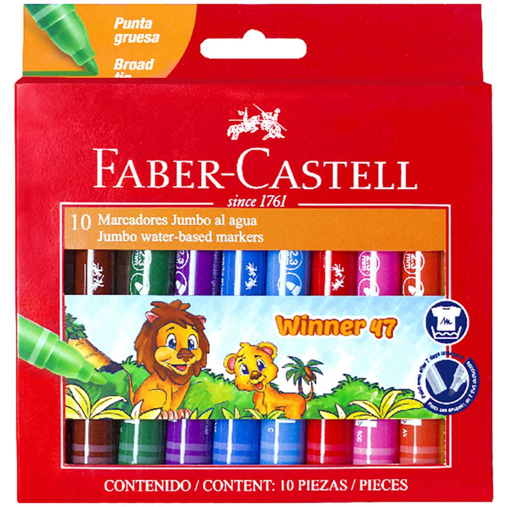 Plumones FABER-CASTELL Fiesta Winner 47 Caja 10un