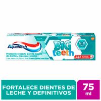 Pasta Dental AQUAFRESH Big Teeth desde 6 años - Tubo 75ml
