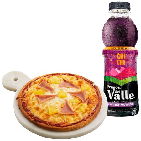 pack-pizza-hawaiana-personal-chicha-morada-frugos-botella-300ml