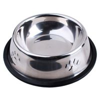 Plato para Perros y Gatos Belén en Acero Inoxidable Grande con Goma Antideslizante