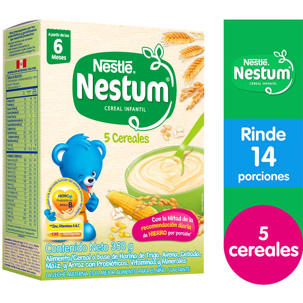 Cereal Infantil Nestle Nestum 5 Cereales Caja 350g Plazavea Supermercado Cereal Infantil Nestle Nestum 5 Cereales Caja 350g Plazavea Supermercado