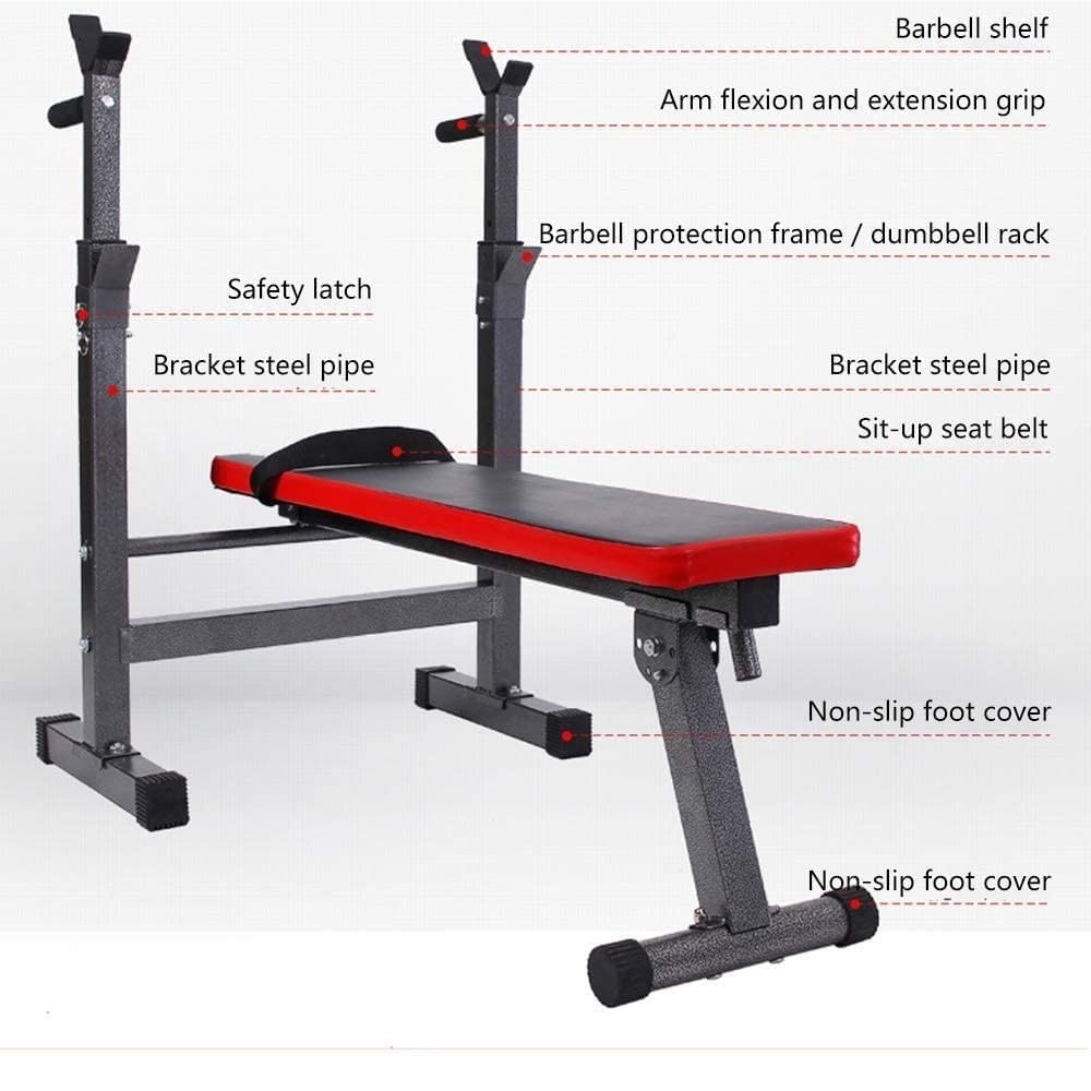 Máquina Press de Banca Bench Press Weight Bed Pesas Gym Banco de