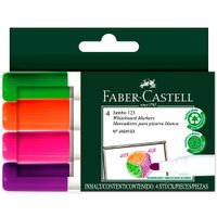 Marcador FABER CASTELL Jumbo 123 Vio/Lim/Fu/An Caja 4un