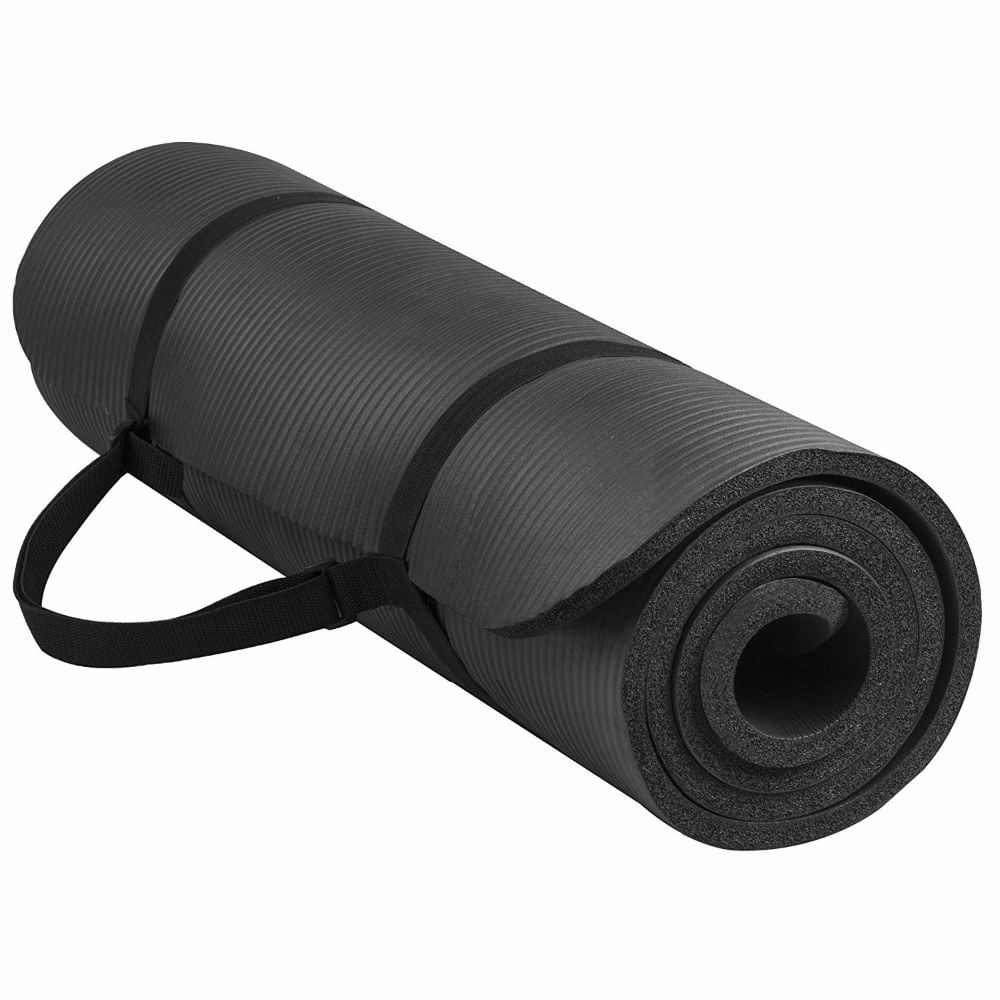 Mat de Yoga/ Pilates Fitness 6mm Con Funda Transportadora Negro