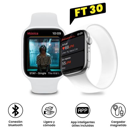 Smartwatch FT30 - Blanco | plazaVea - Supermercado