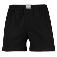 Short Boston De Algodón Recubierto Negro