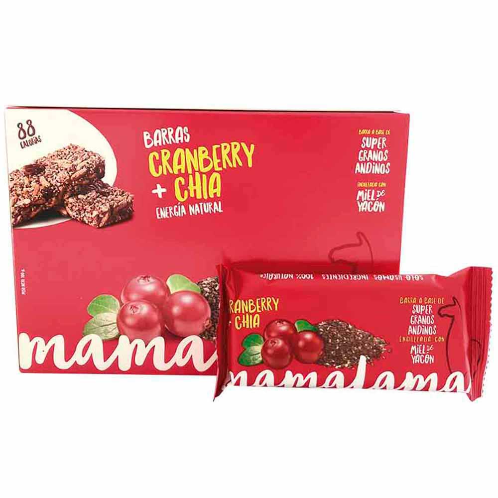 Barra Energética MAMALAMA Cranberry Caja 5un