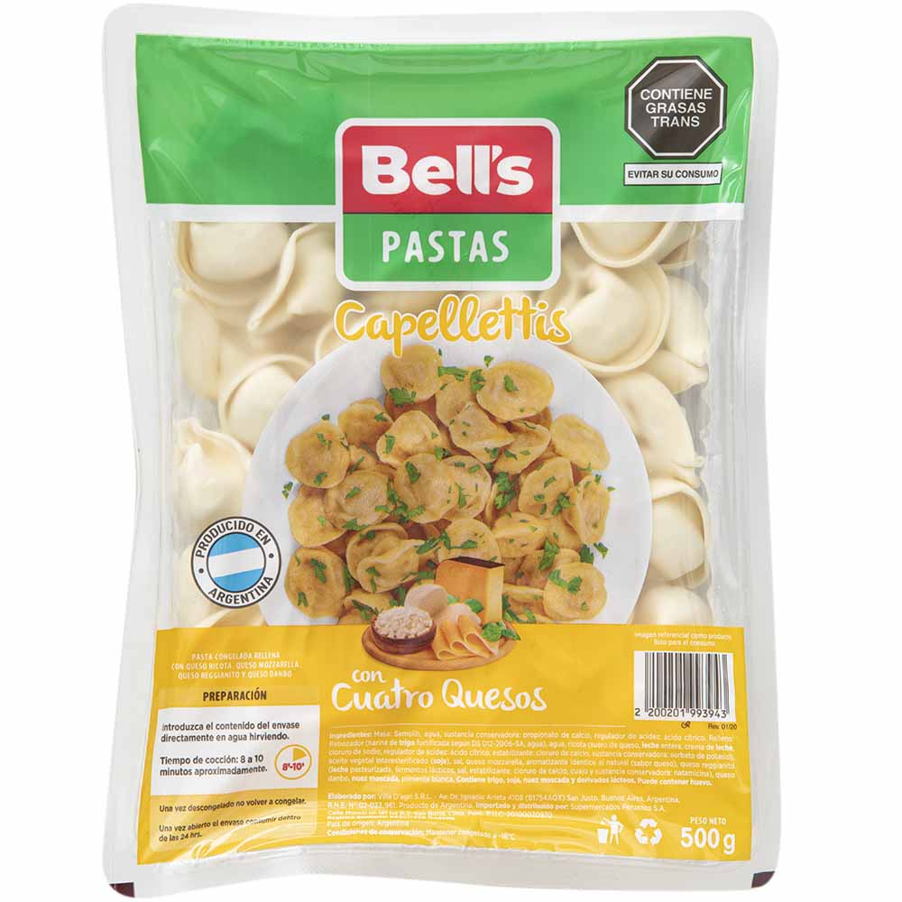 Capellitis 4 Quesos BELL'S Paquete 500g