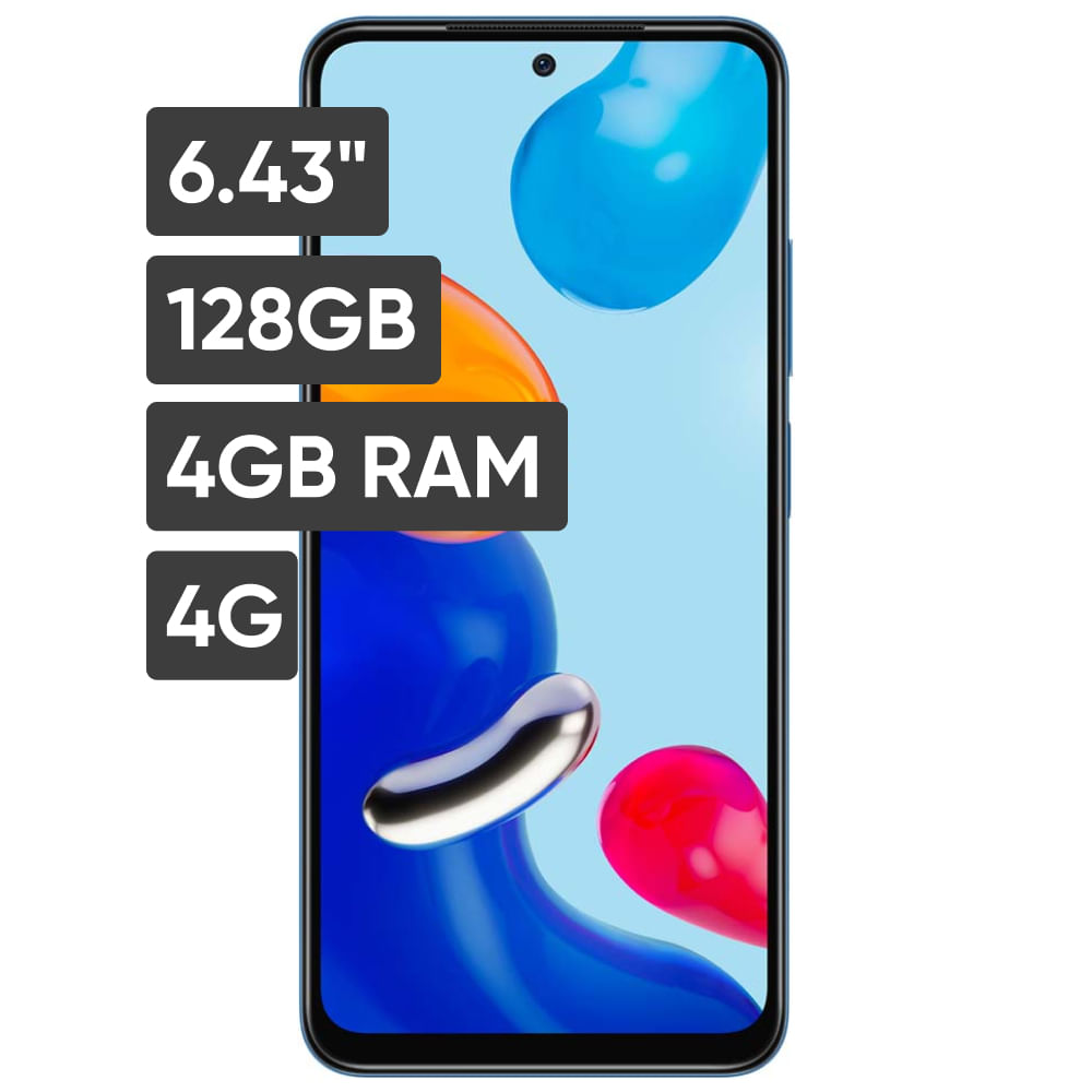 Smartphone XIAOMI Redmi Note 11 6.43'' 4GB 128GB 50MP + 8MP + 2MP + 2MP Star Blue