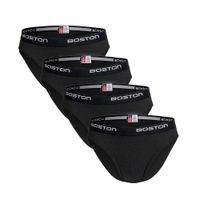 Pack x 4 Trusas Boston Hombre Bikini Plomo Oscuro