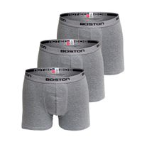 Pack x3 Bóxer Boston Corto Plomo Claro