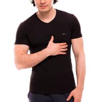Polo Manga Corta Fila Cuello V Negro FC-221