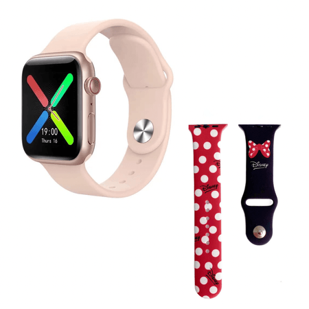 Pack Smartwatch T500 Plus Rosado y Correa Minnie Mouse Rojo 42mm Y 44mm |  plazaVea - Supermercado
