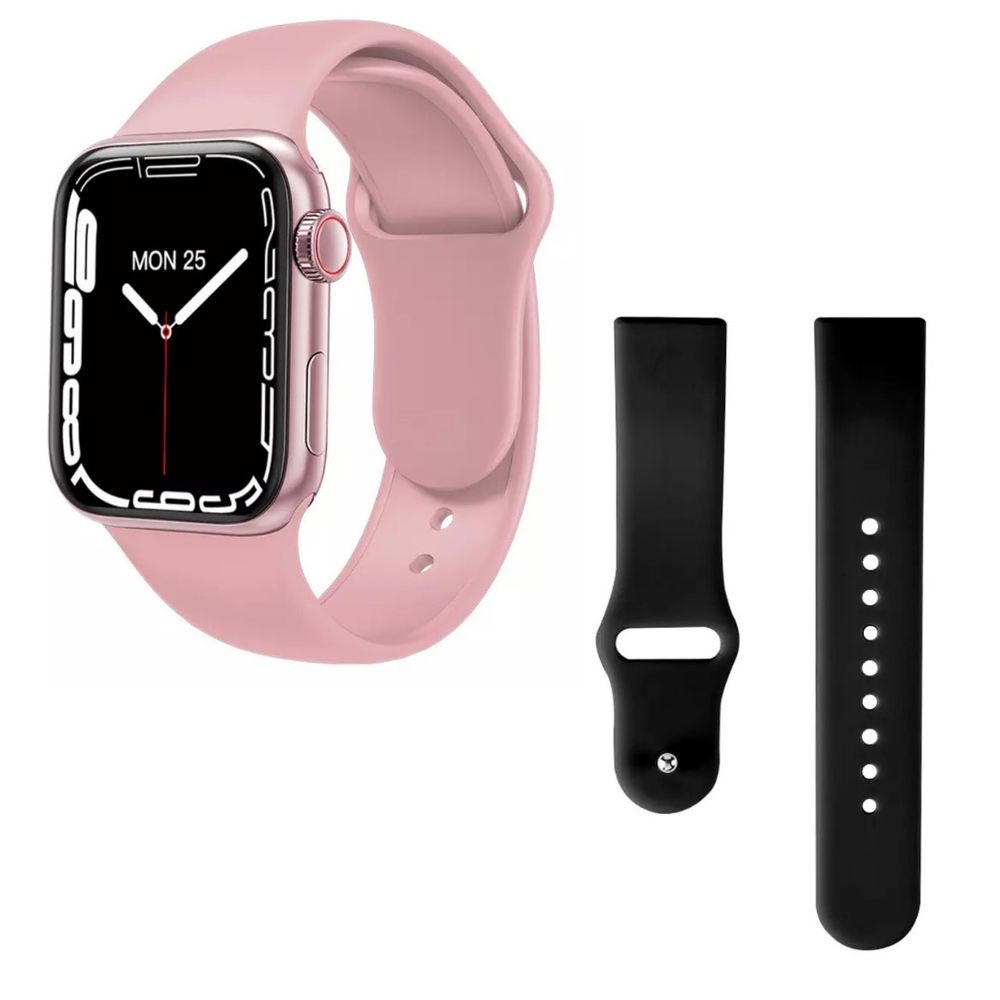 Smartwatch Nowley redondo rosa correa silicona - SuJapon