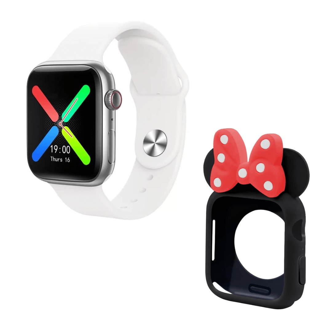 Pack Smartwatch T500 Plus Blanco Y Case Funda Mickey Mouse 4 | Knasta Chile
