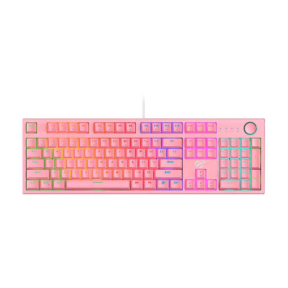 Teclado Mecánico Gamer HAVIT KB871L RGB Pink