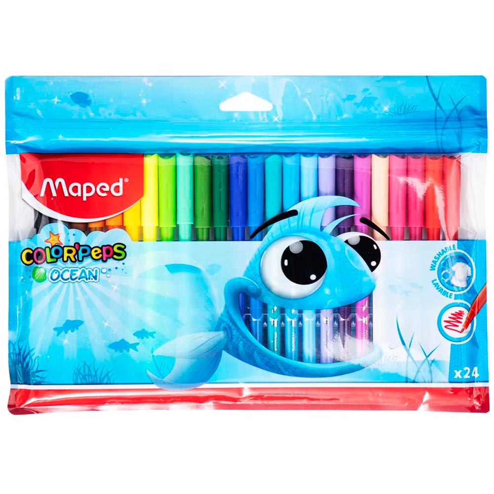 Plumones MAPED Color'Peps Ocean Caja 24un