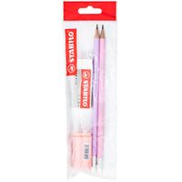 Pack STABILO Lápices 2un + Tajador Tacho + Borrador