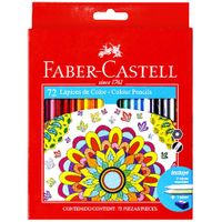 Ecolápiz de Color FABER-CASTELL Caja 72un + Tajador + Borrador + 2 Lapices 2B